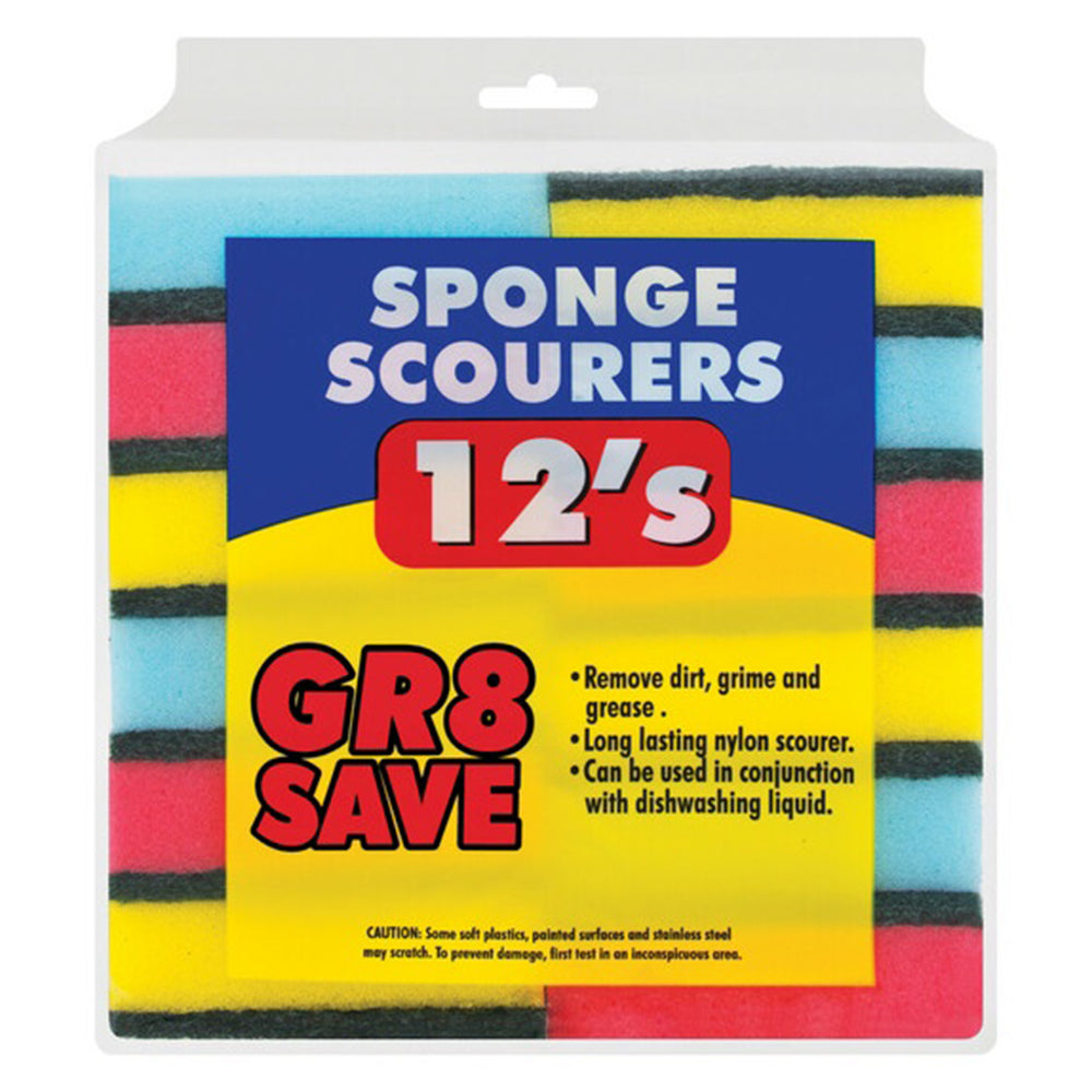 Sponge Scourers 12 Pack