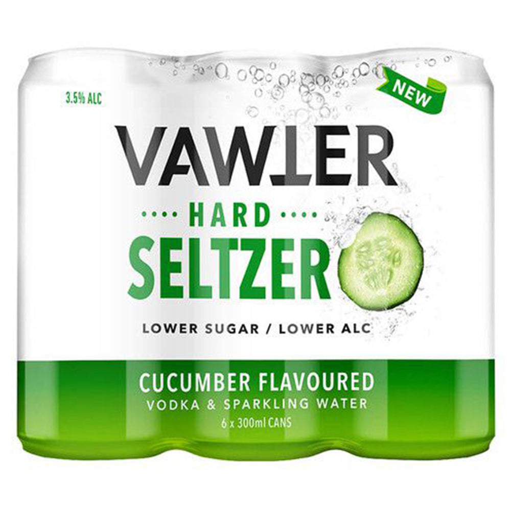 Buy Vawter Cucumber Hard Seltzer 300ml Can 6 Pack Online