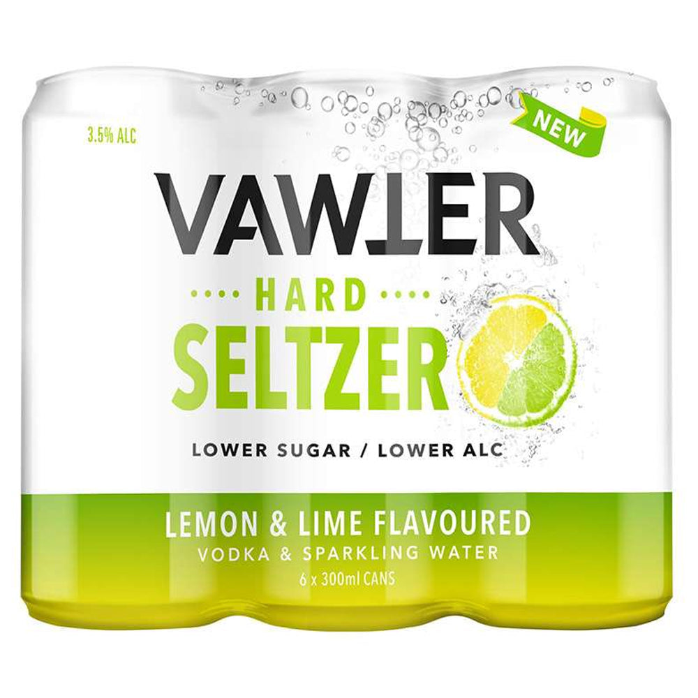 Buy Vawter Lemon & Lime Hard Seltzer 300ml Can 6 Pack Online