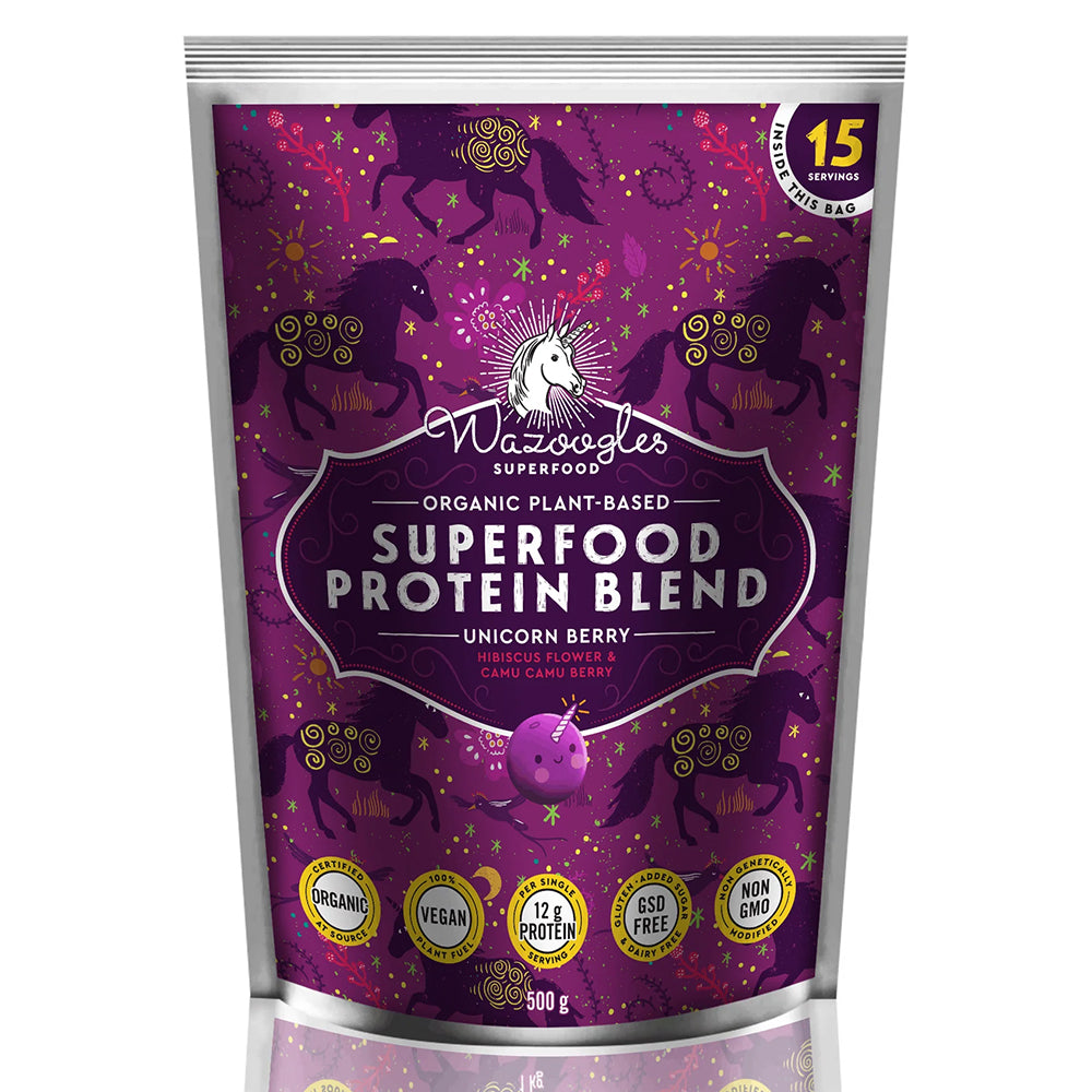 Wazoogles Superfood Protein Blend Unicorn Berry 500g