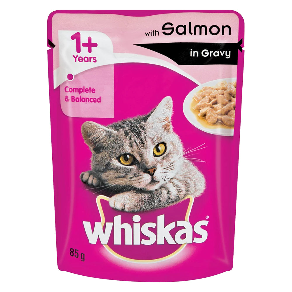 Buy Whiskas Cat Food Jelly Single Sachet Salmon 85g Online