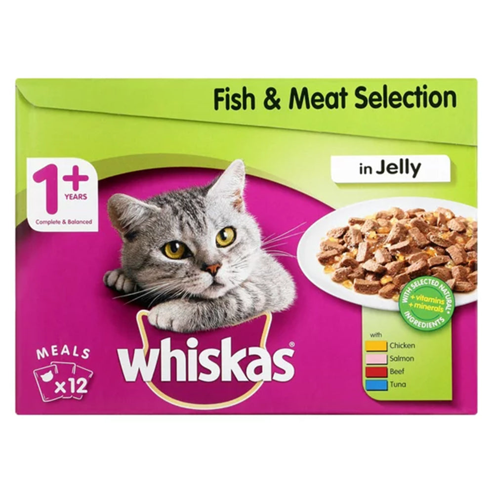 Buy Whiskas Cat Food Multi Pack Fish & Meat Selection 12 x 85g Online