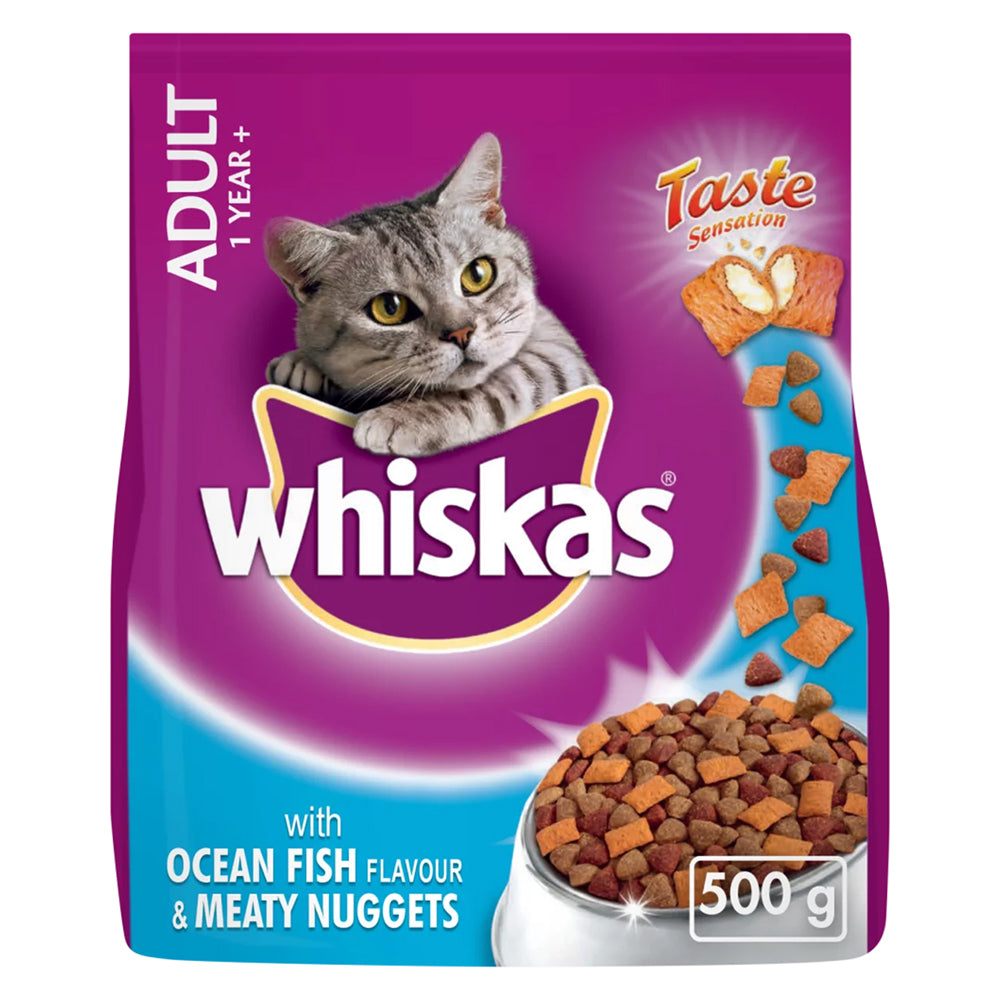 Buy Whiskas Meaty Nuggets Cat Food 500g Ocean Fish Online