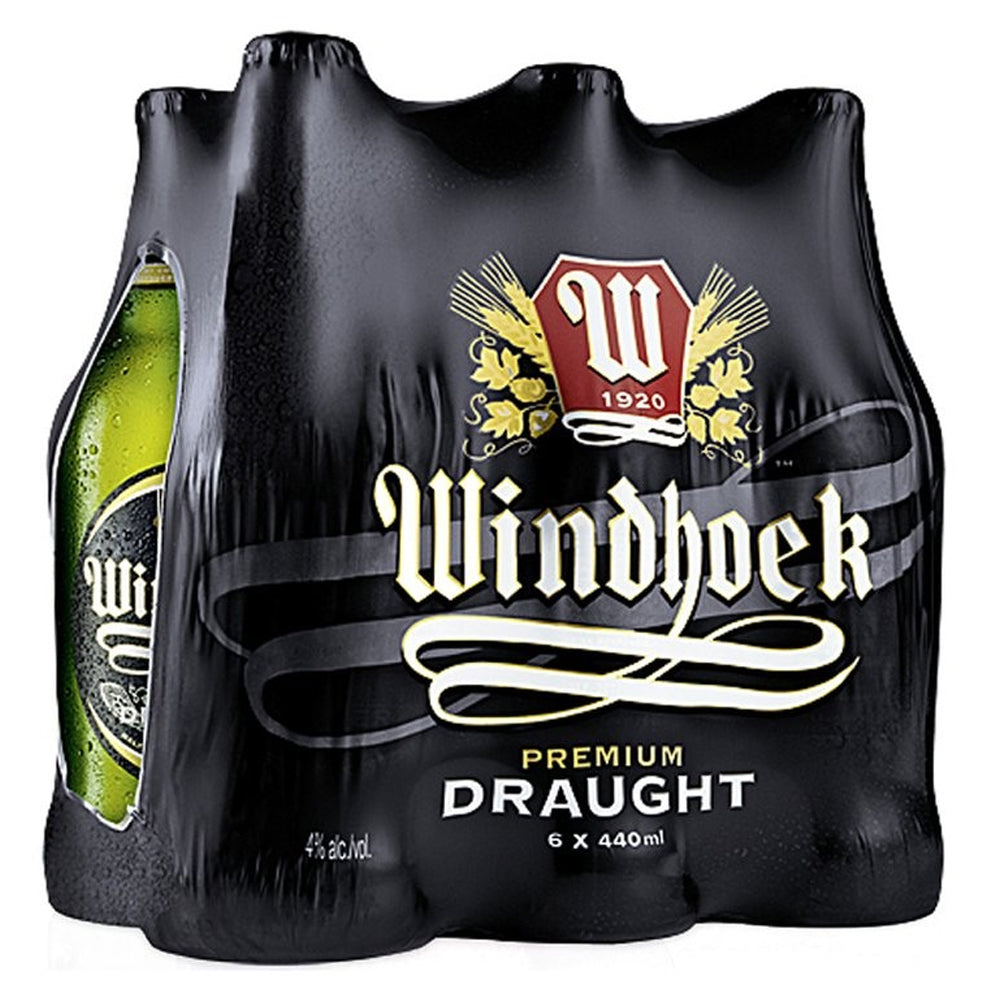 Buy Windhoek Draught Beer 440ml Bottle 6 Pack Online