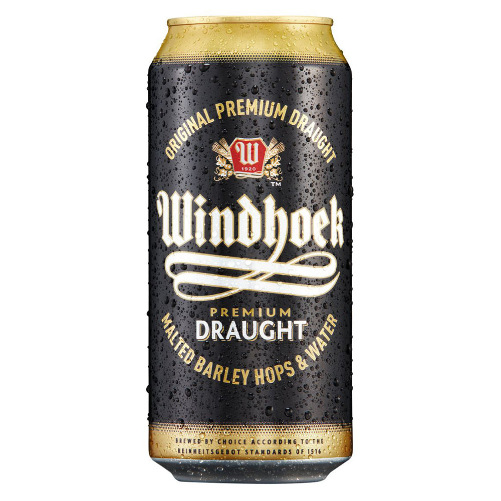Windhoek Draught Beer 440ml Can - Case