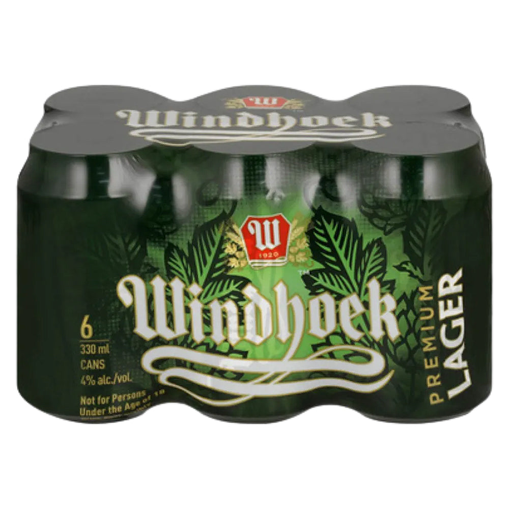 Buy Windhoek Lager Beer 330ml Can 6 Pack Online