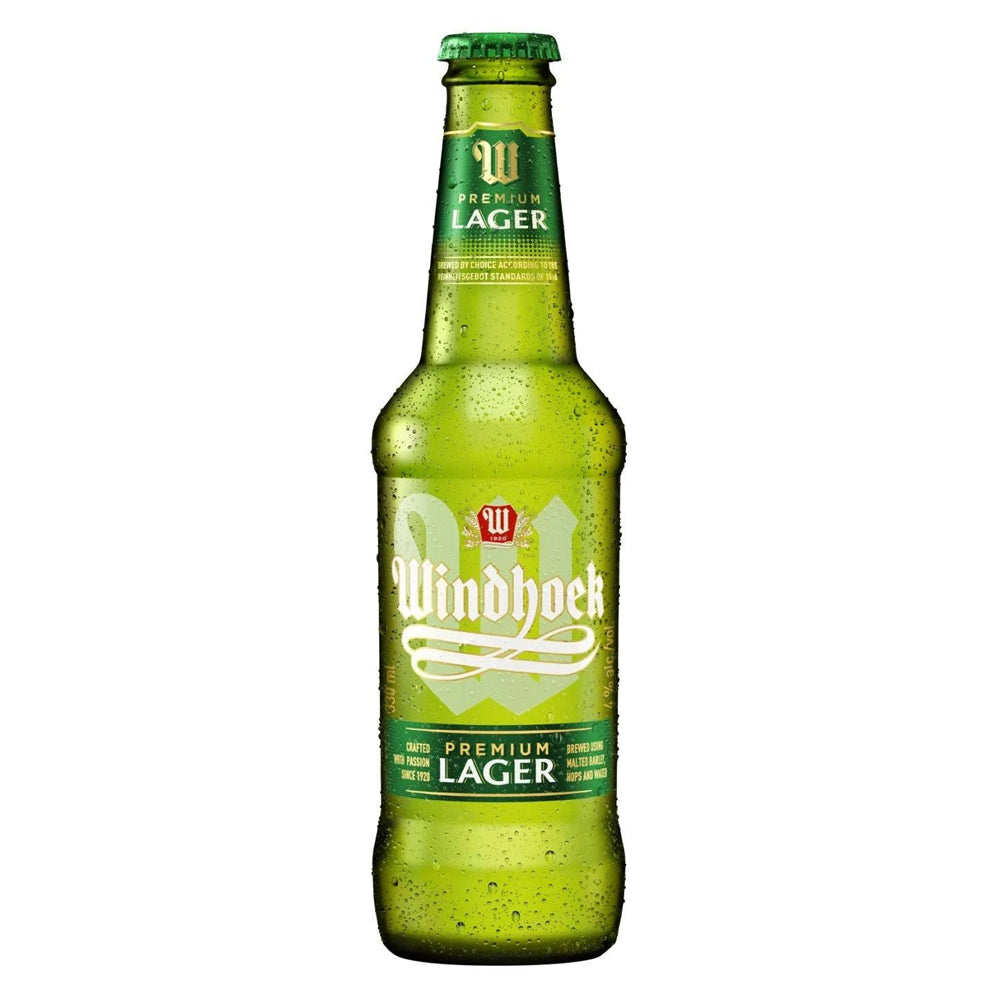 Buy Windhoek Lager Beer Bottle 330ml 6 Pack Online