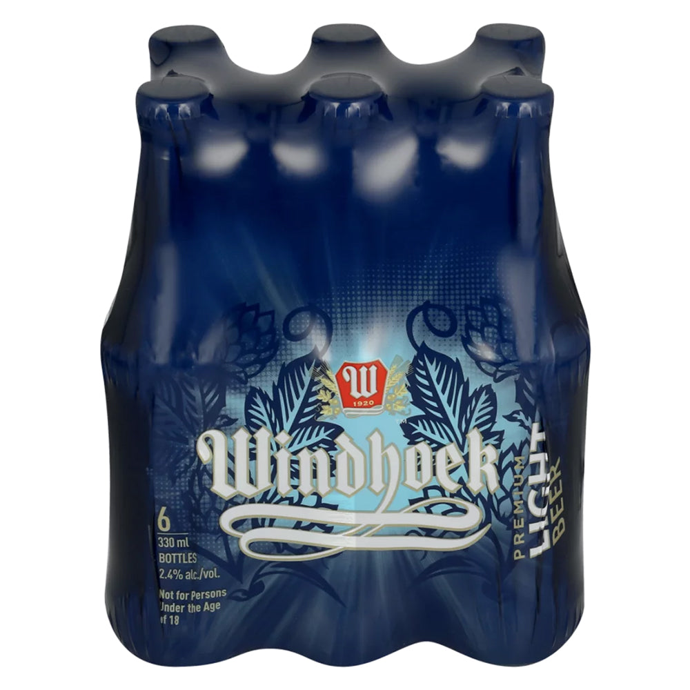 Windhoek Light Beer 330ml Bottle 6 Pack